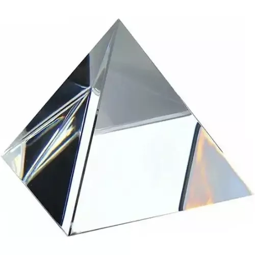 PIRAMIDE ARCOIRIS REFRACCION LUZ CIENCIA PRISMA 40X40X40MM - 1