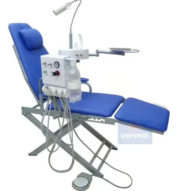 SILLON DENTAL PORTATIL COMPLETO CON TRIMODULAR Y LUZ CALIDAD - 1