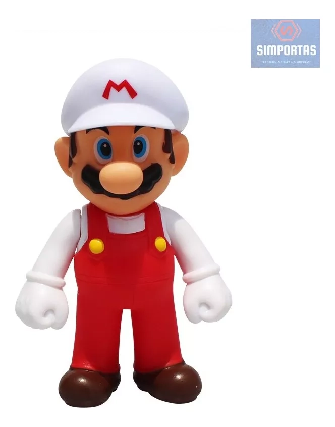 FIGURA MARIO BROS ARTICULADO FUEGO 12.5 CMS FLOR CALIDAD - 1