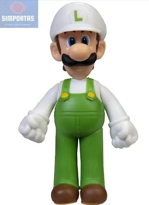 FIGURA DE LUIGI FUEGO ARTICULADA 12 CMS SUPERMARIO FLOR - 1