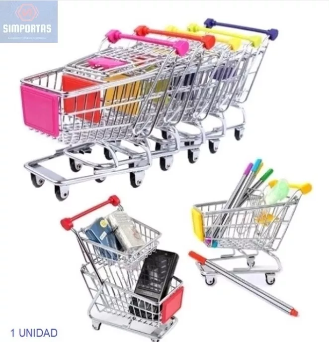 MINI CARRO DE SUPERMERCADO ESCALA 48:1 JUEGO ADORNO CALIDAD - 1