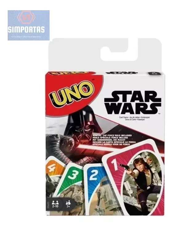 JUEGO DE CARTA UNO DIVERSION STAR WARS MULTICOLOR CALIDAD - 1