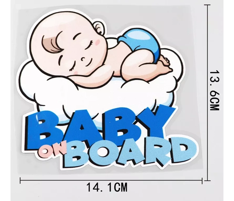 STICKER AUTOADHESIVO BEBE  A BORDO DULCES SUEÑOS BABY ONBOARD - 1