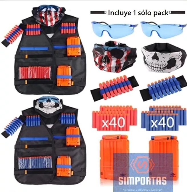 CHALECO TACTICO PARA PISTOLA NERF NSTRIKE ELITE CON DARDOS - 1