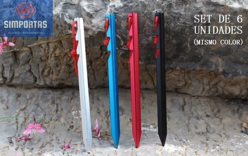 ESTACAS DE ALUMINIO PARA CARPA METALIZADAS 6 UDS. STGO. - 1