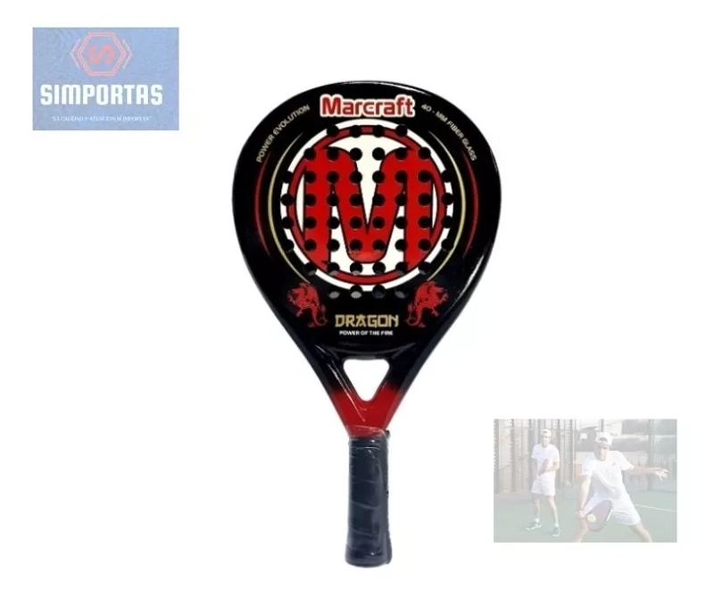 PALA PADEL DRAGON NUCLEO EVA FOAM CARBONO POTENCIA Y CONTROL - 1