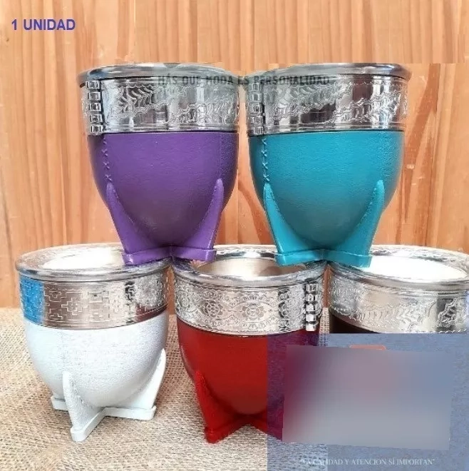 MATE IMPERIAL GRANDE DE SÍMIL-CUERO VEGANO COLORES - 1