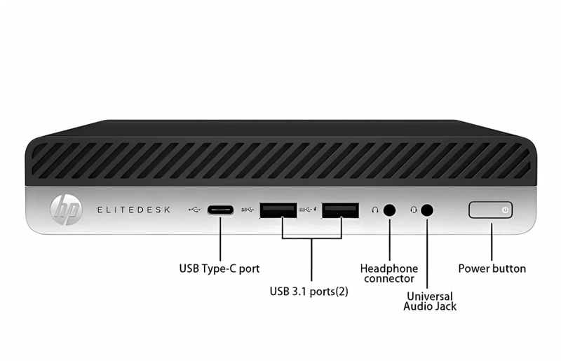 KIT MONITOR 24 PULGADAS + MICRO CPU HP 800 G3 CORE I5 - 8GB RAM - 256GB SSD - 2