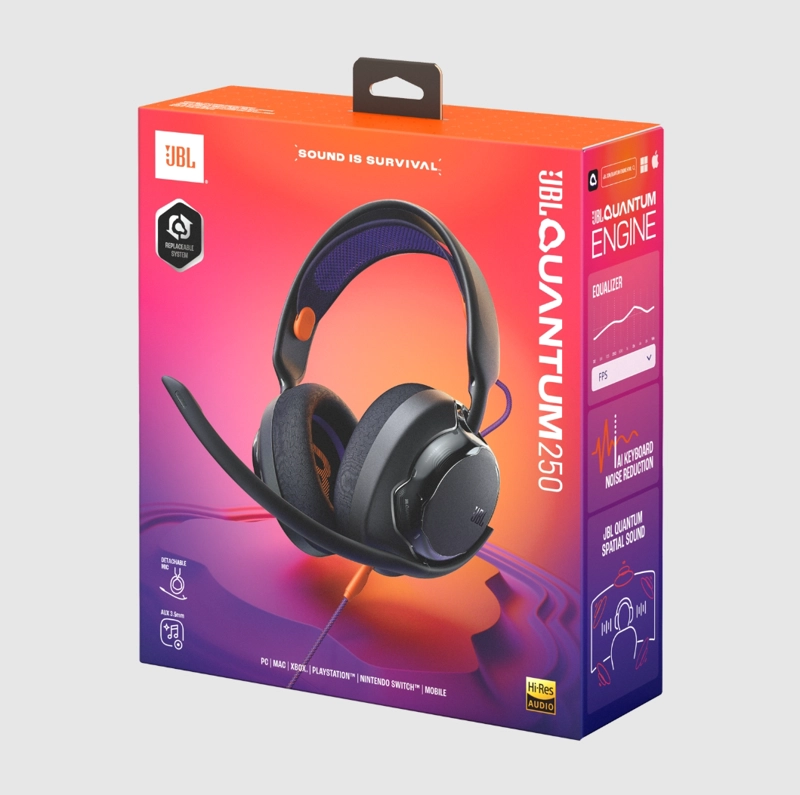 AUDIFONOS JBL QUANTUM 250 NEGRO - 8