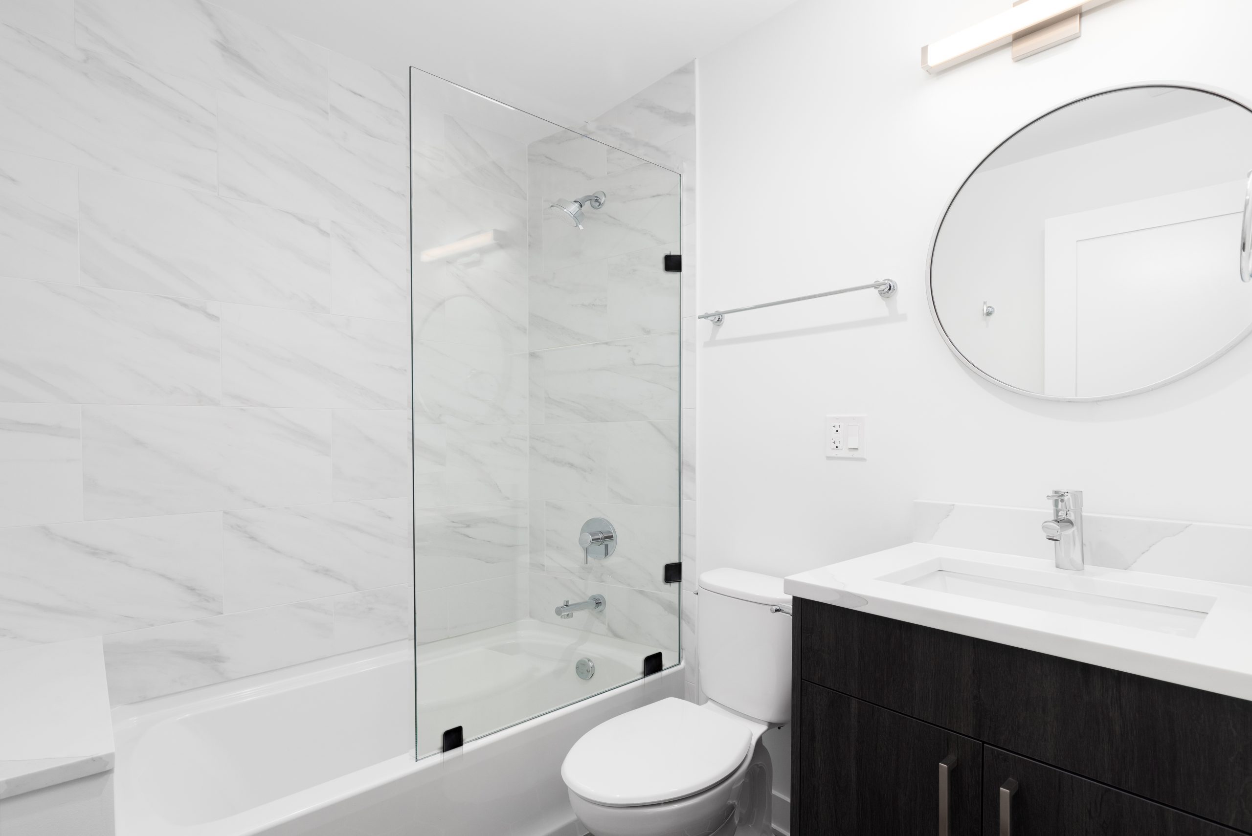 Shower Door vidrio templado 90X150 cm Herraje negro - Civita - 1
