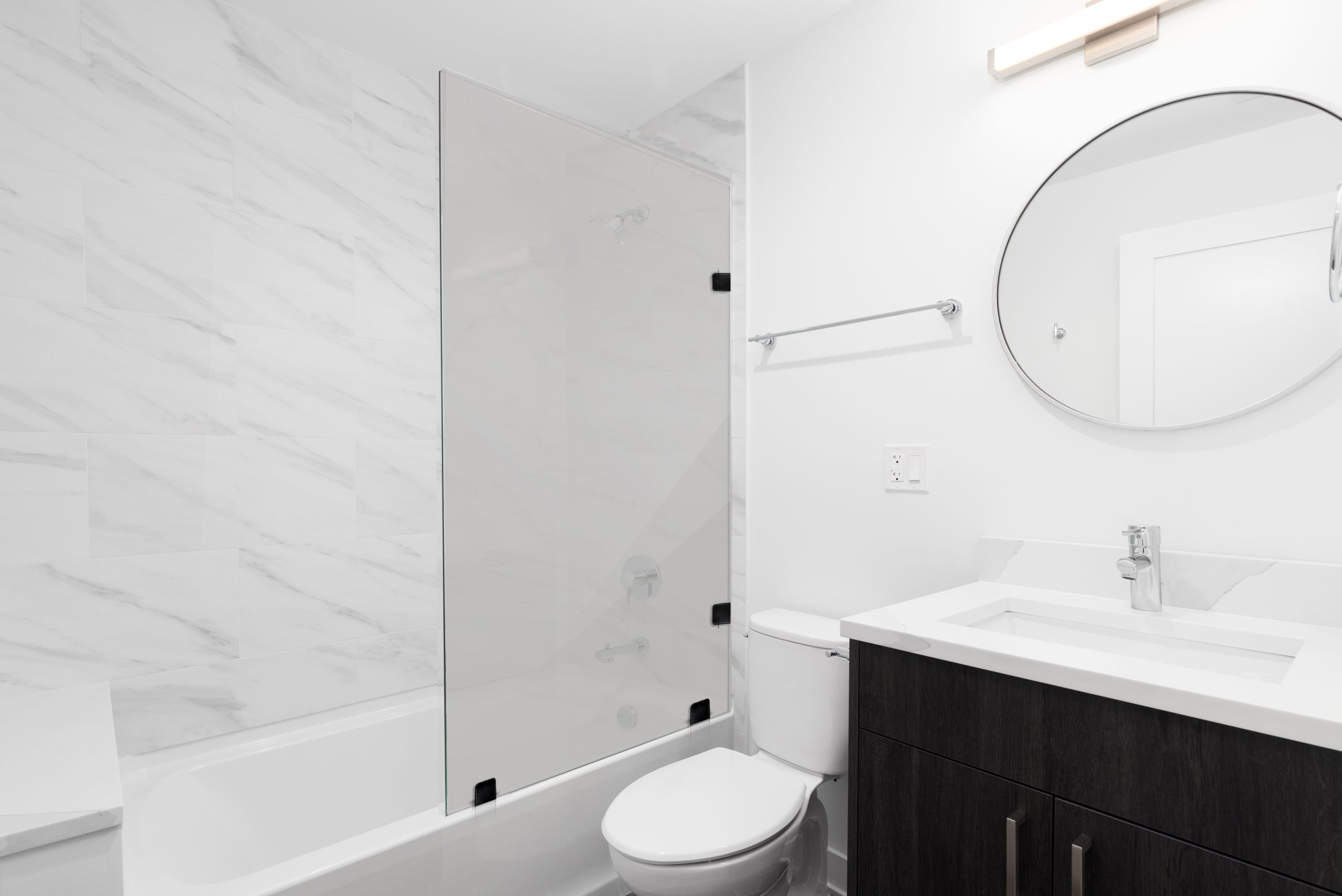 Shower Door vidrio templado con empavonado 80x150 cm Herraje Negro - 1