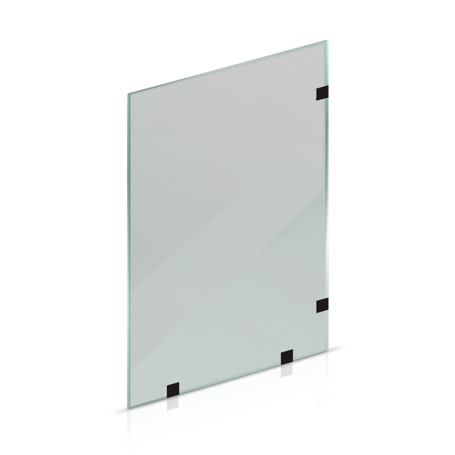 Shower Door vidrio templado con empavonado 80x150 cm Herraje Negro - 2