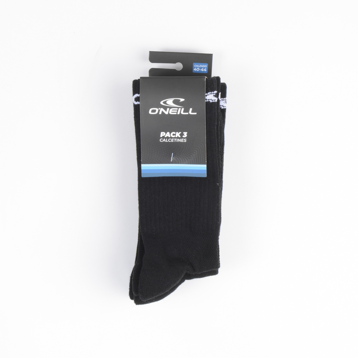 CALCETINES ESSENTIAL TRIPACK NEGRO - 1