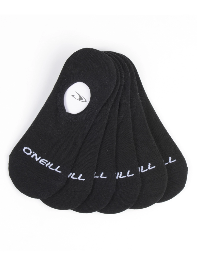 SIXPACK CALCETINES ALGODÓN ONEILL DAYLY FOOTIE NEGRO - 1
