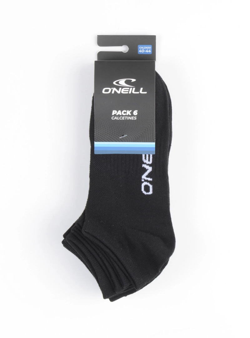 CALCETINES ALGODÓN ONEILL SIXPACK DAYLY SNEAKER NEGRO - 2