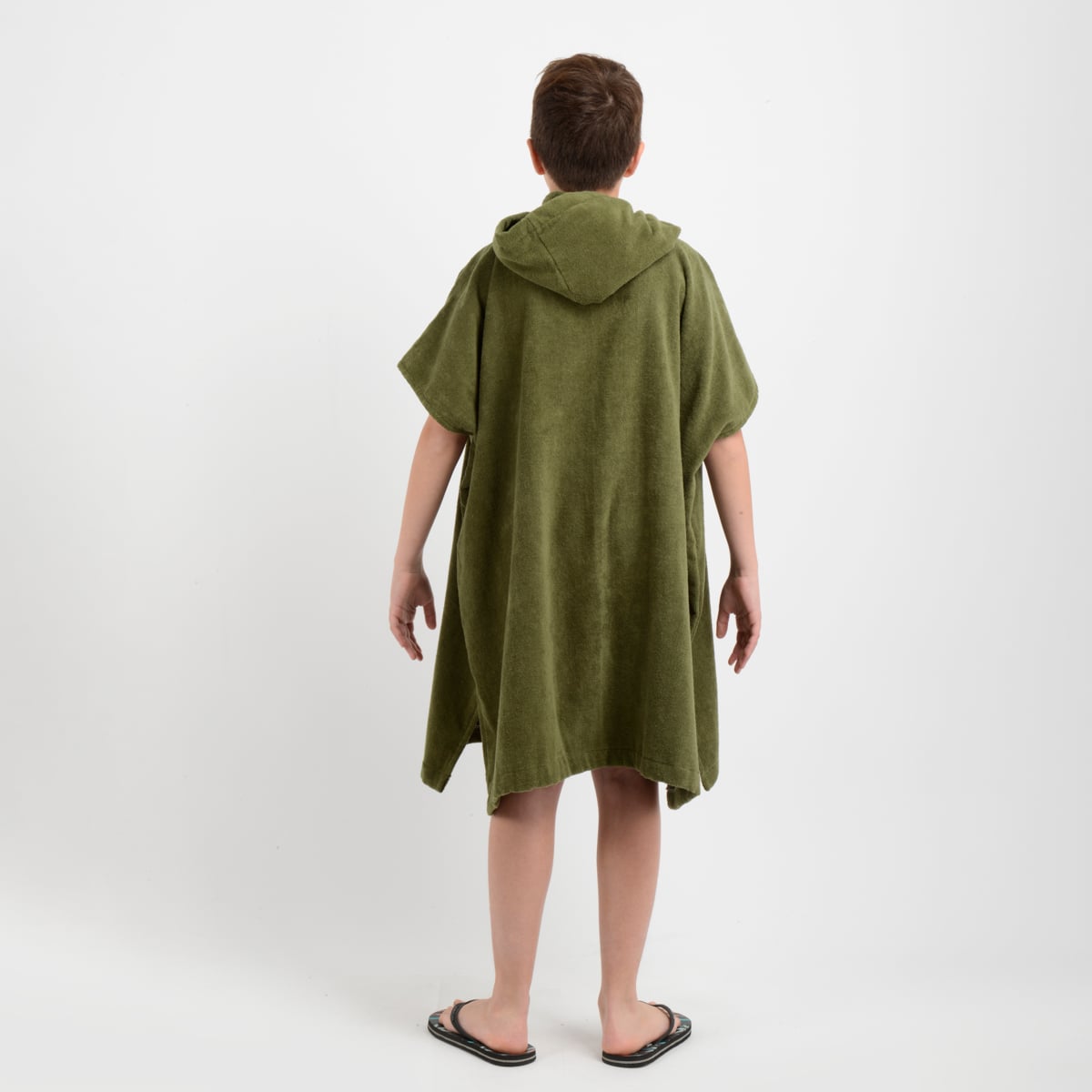PONCHO TOALLA CALI BOY VERDE OSCURO - 4