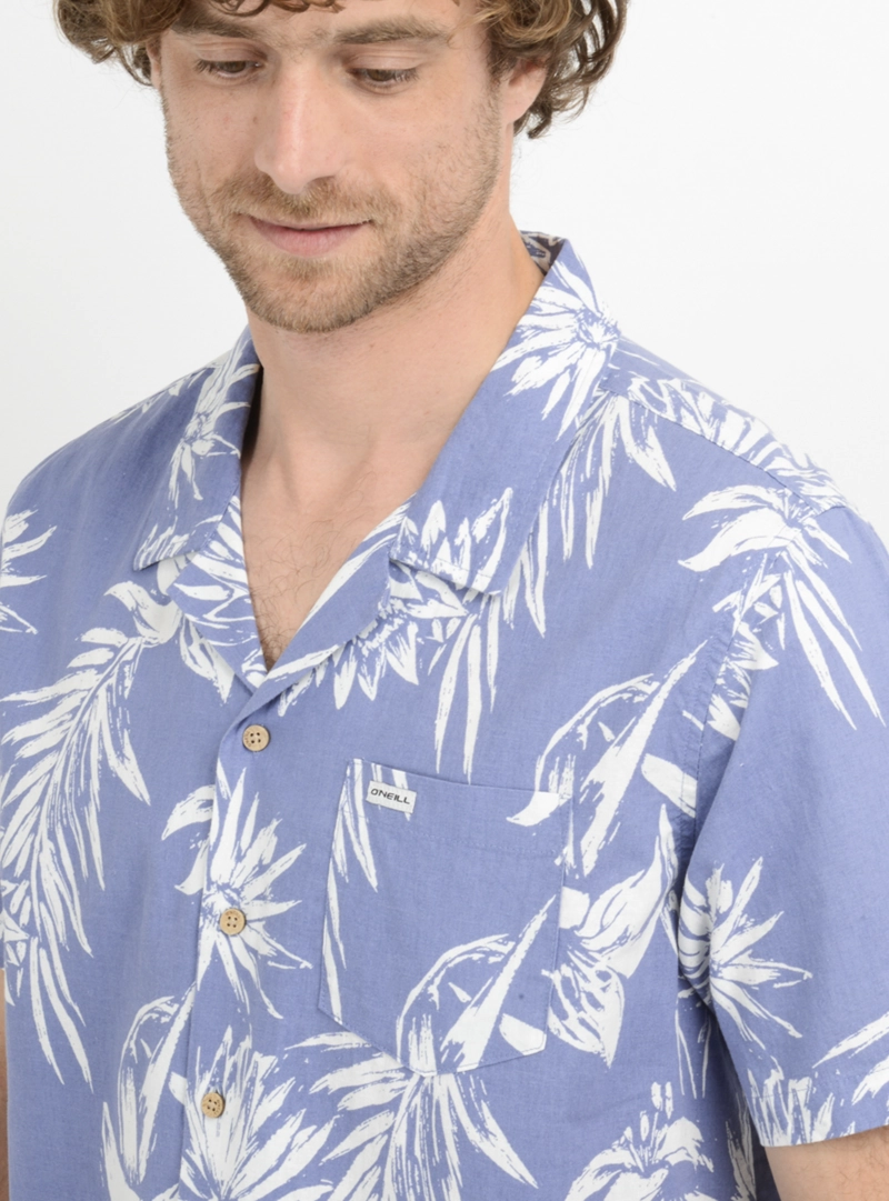 CAMISA MANGA CORTA TROPICANA  AZUL - 5
