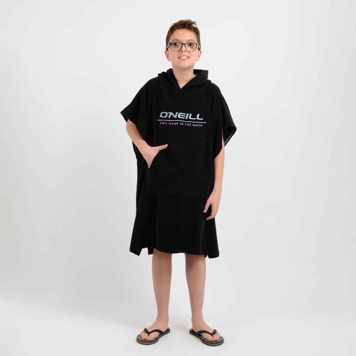 PONCHO TOALLA CALI BOY NEGRO - 1