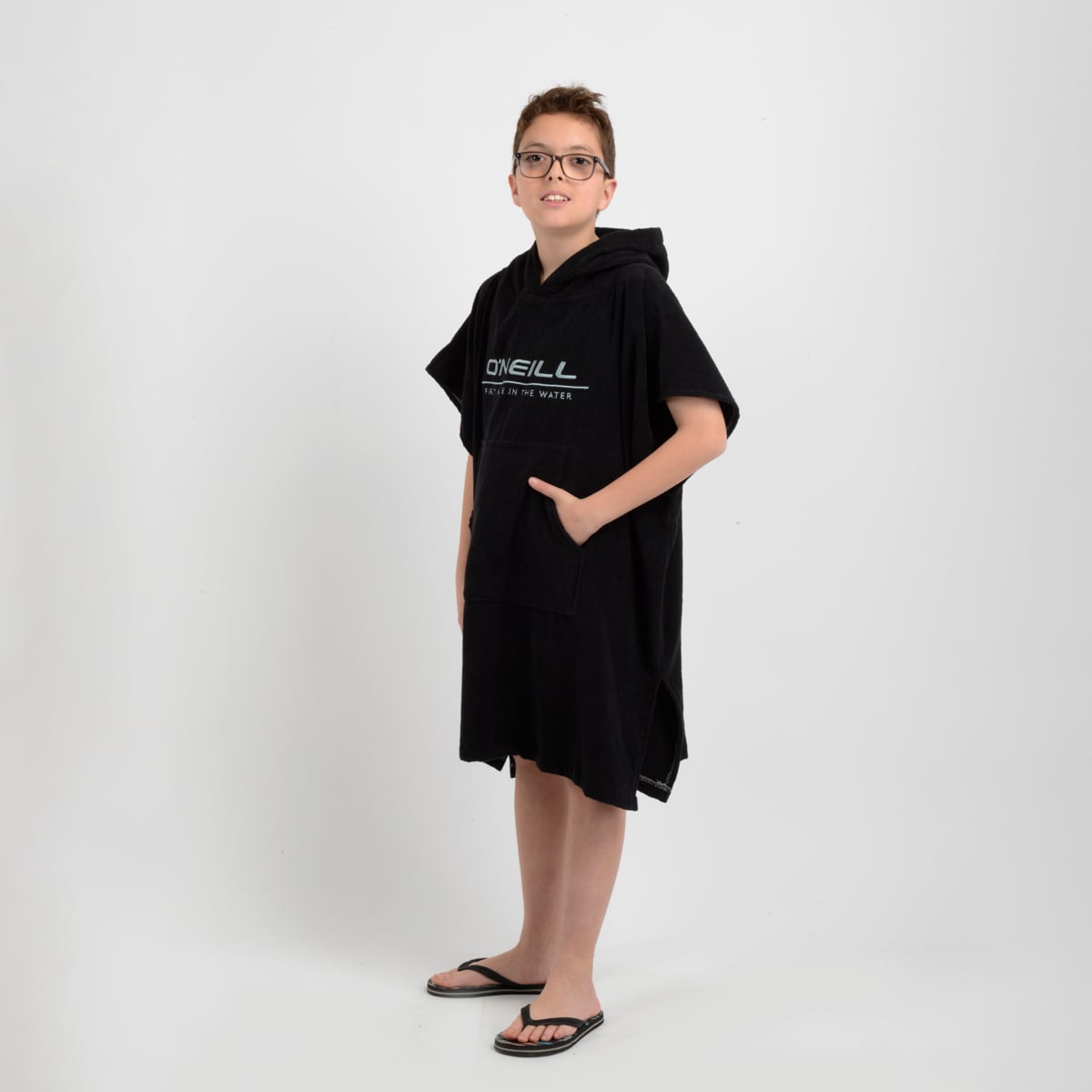PONCHO TOALLA CALI BOY NEGRO - 2