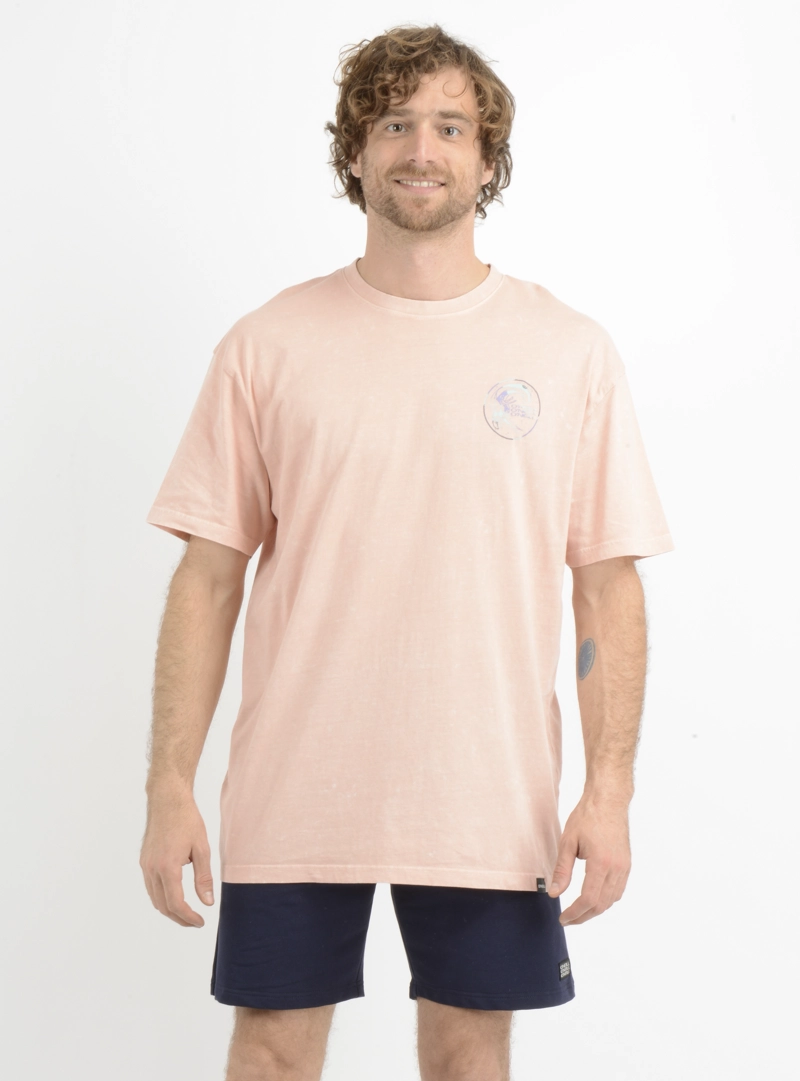 POLERA MANGA CORTA CORE ROSADO - 1