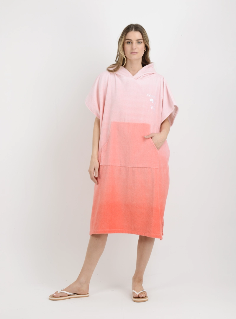 PONCHO TOALLA WOW NARANJO - 1