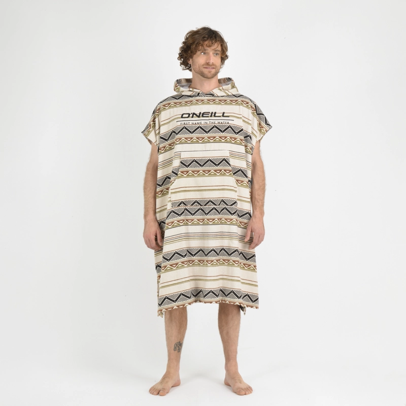 PONCHO TOALLA AZTEC  BEIGE - 1