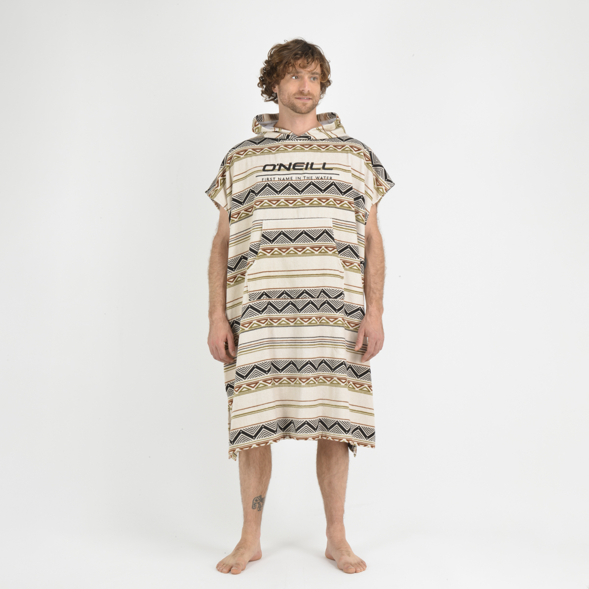 PONCHO TOALLA AZTEC BEIGE - 1