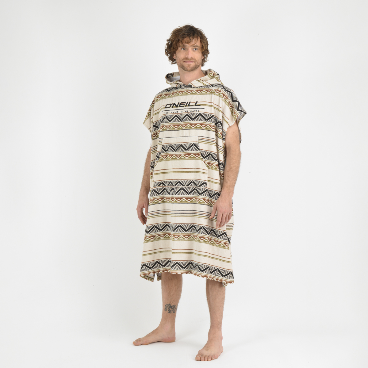 PONCHO TOALLA AZTEC BEIGE - 2