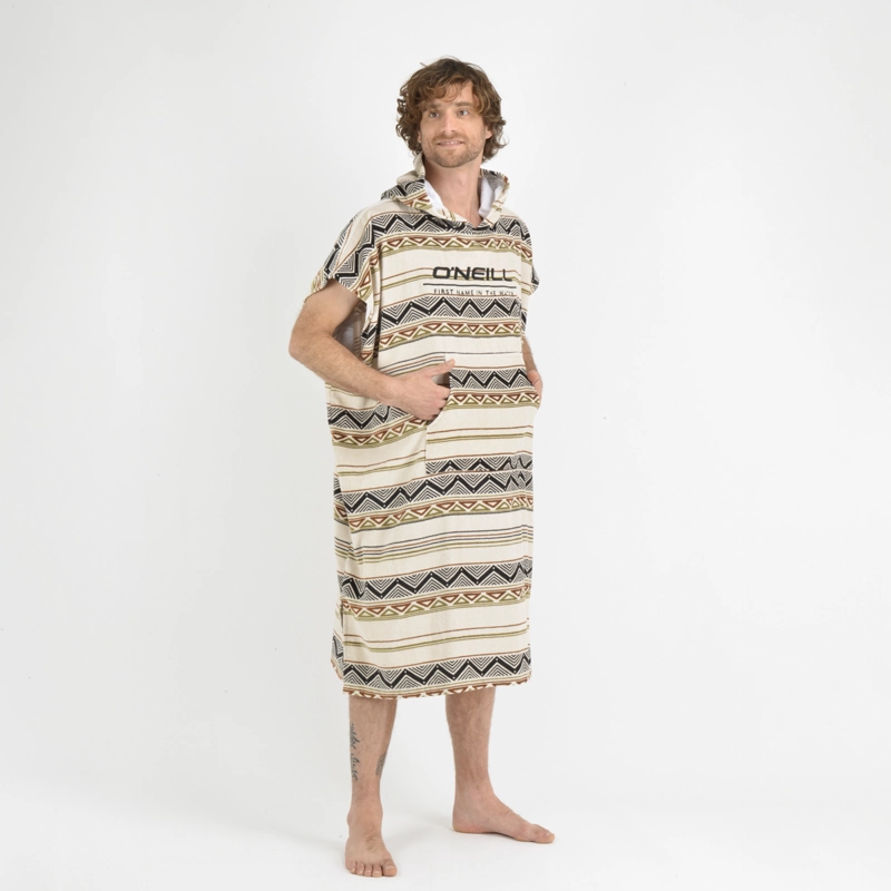 PONCHO TOALLA AZTEC  BEIGE - 3