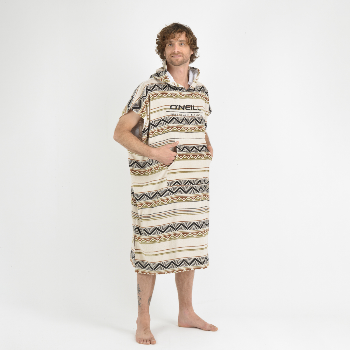 PONCHO TOALLA AZTEC BEIGE - 3