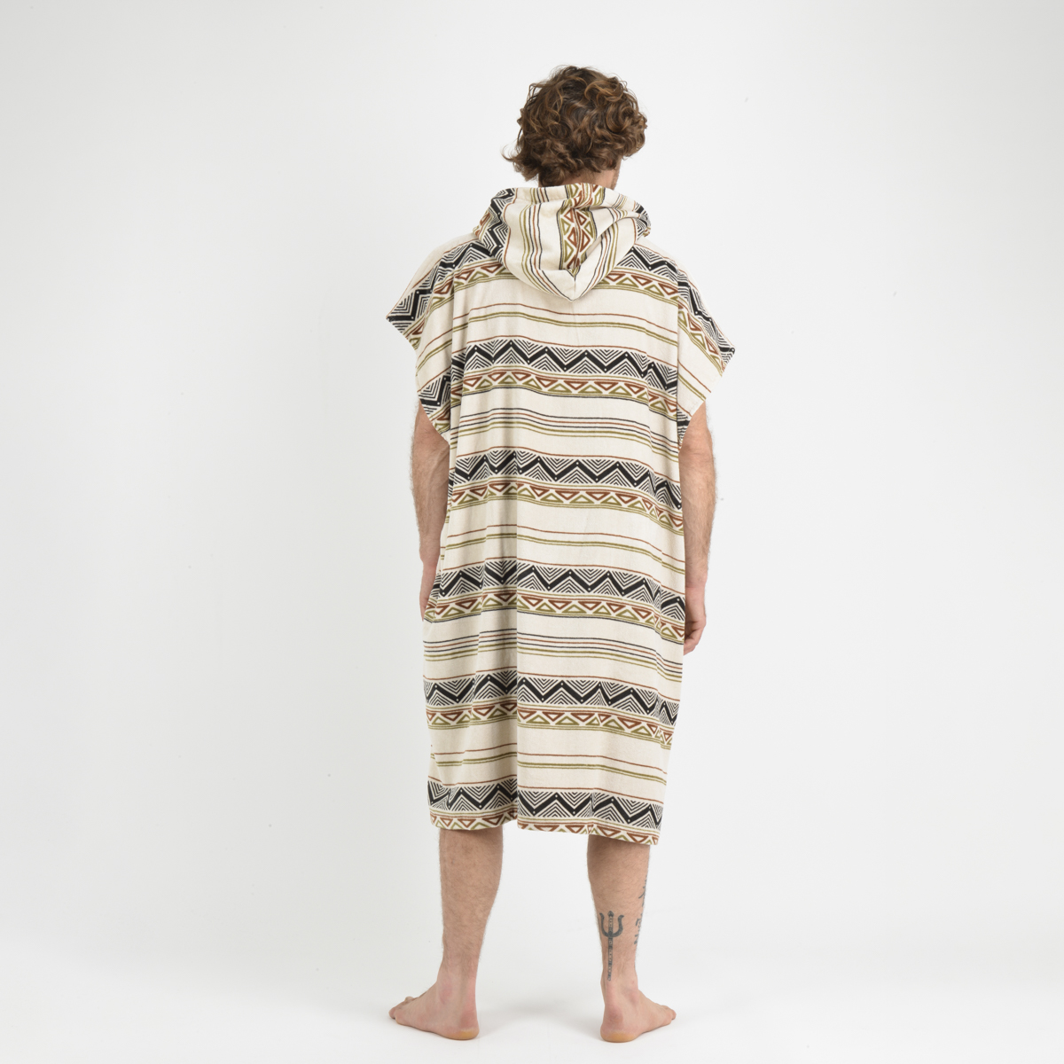 PONCHO TOALLA AZTEC BEIGE - 4