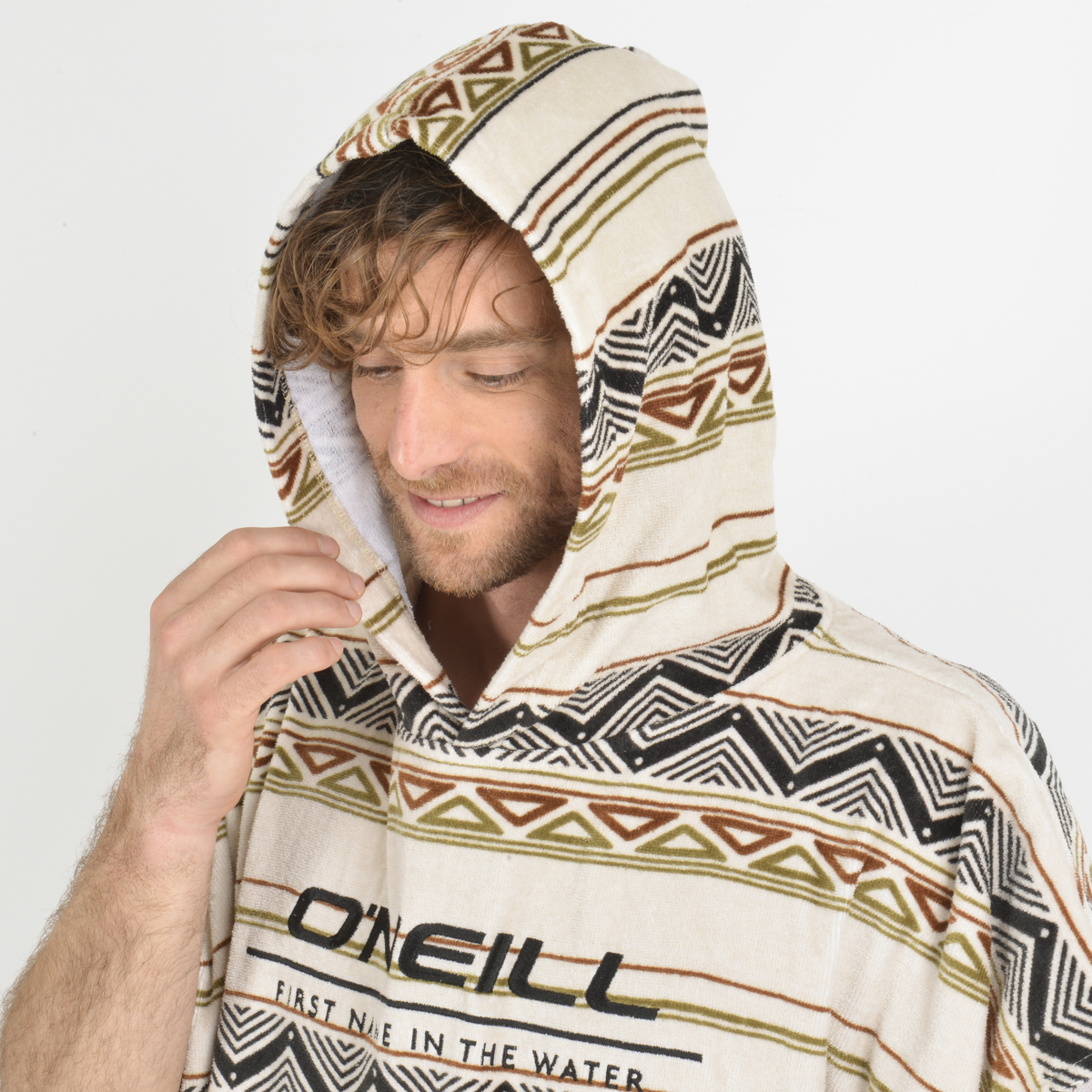 PONCHO TOALLA AZTEC BEIGE - 5
