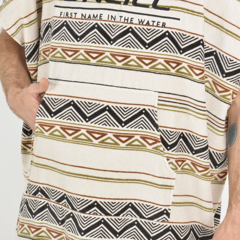 PONCHO TOALLA AZTEC  BEIGE - 6