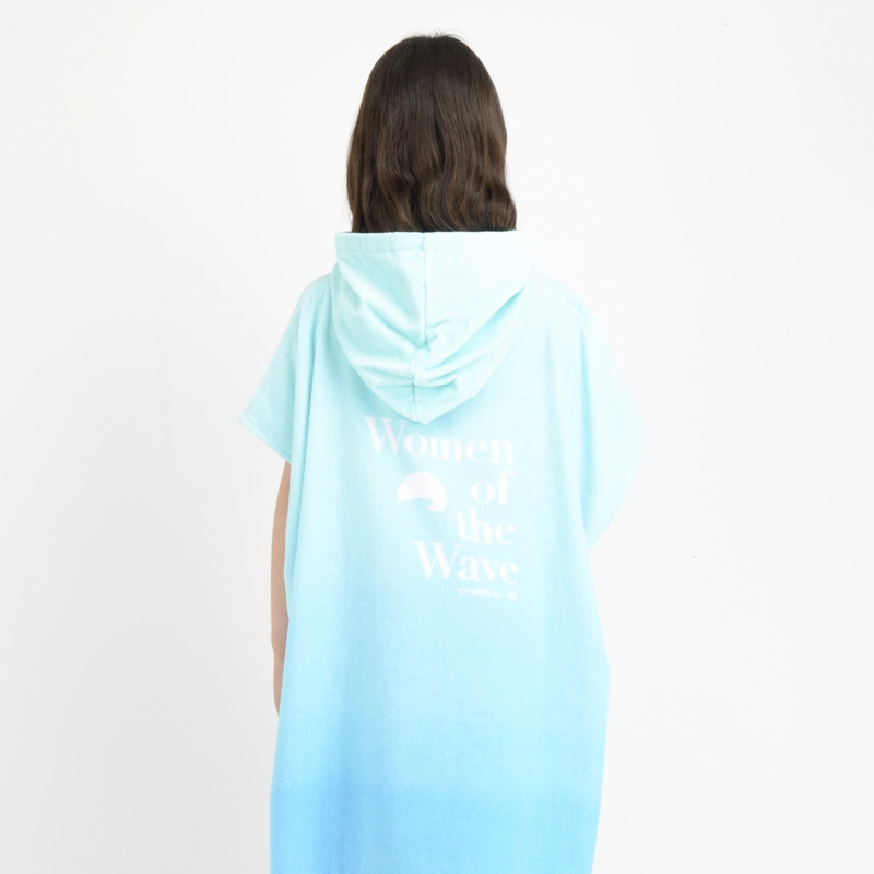 PONCHO TOALLA WOW GIRL  AZUL TURQUESA / AGUA - 4