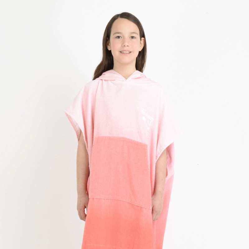 PONCHO TOALLA WOW GIRL  NARANJO - 1