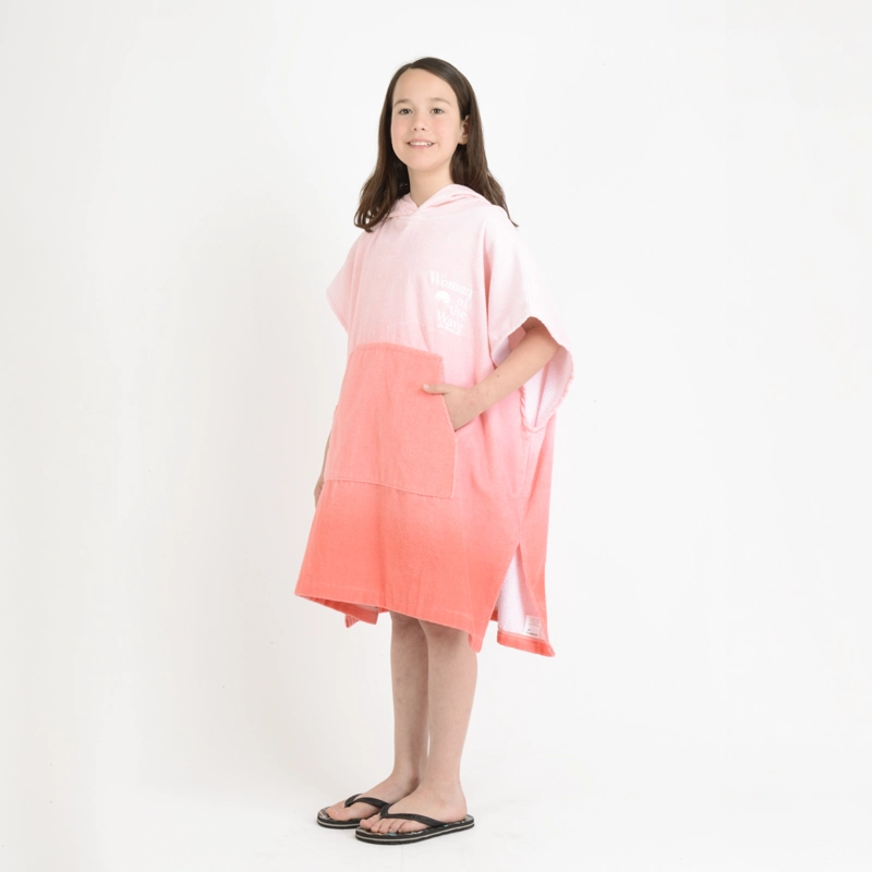 PONCHO TOALLA WOW GIRL  NARANJO - 2