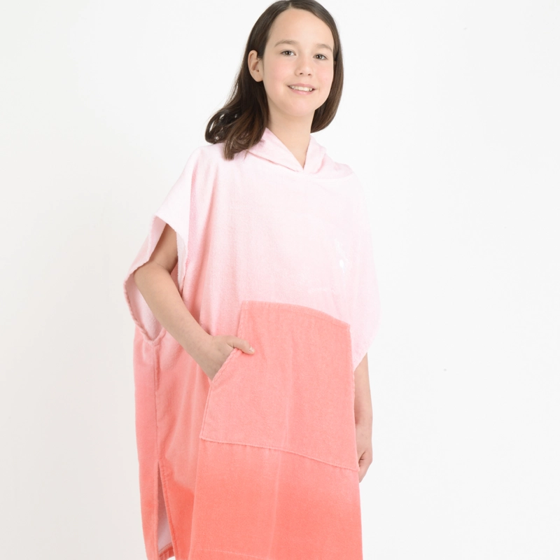 PONCHO TOALLA WOW GIRL  NARANJO - 3