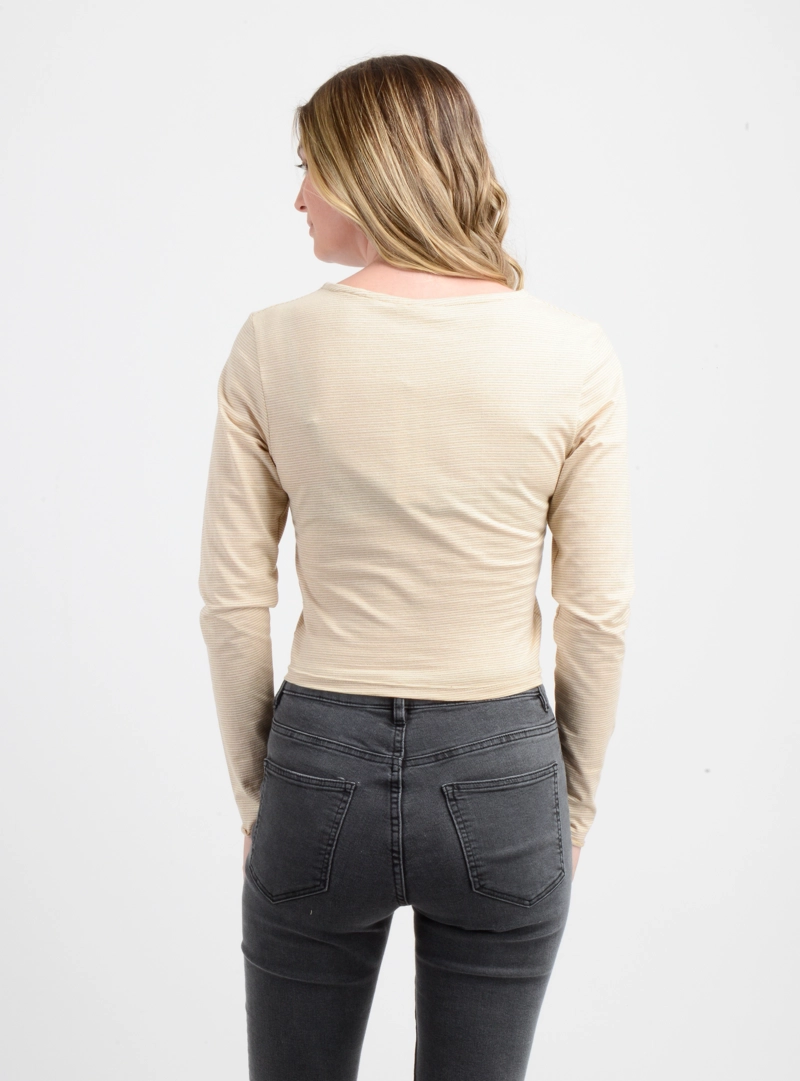 POLERA MANGA LARGA LEANNE BEIGE - 2