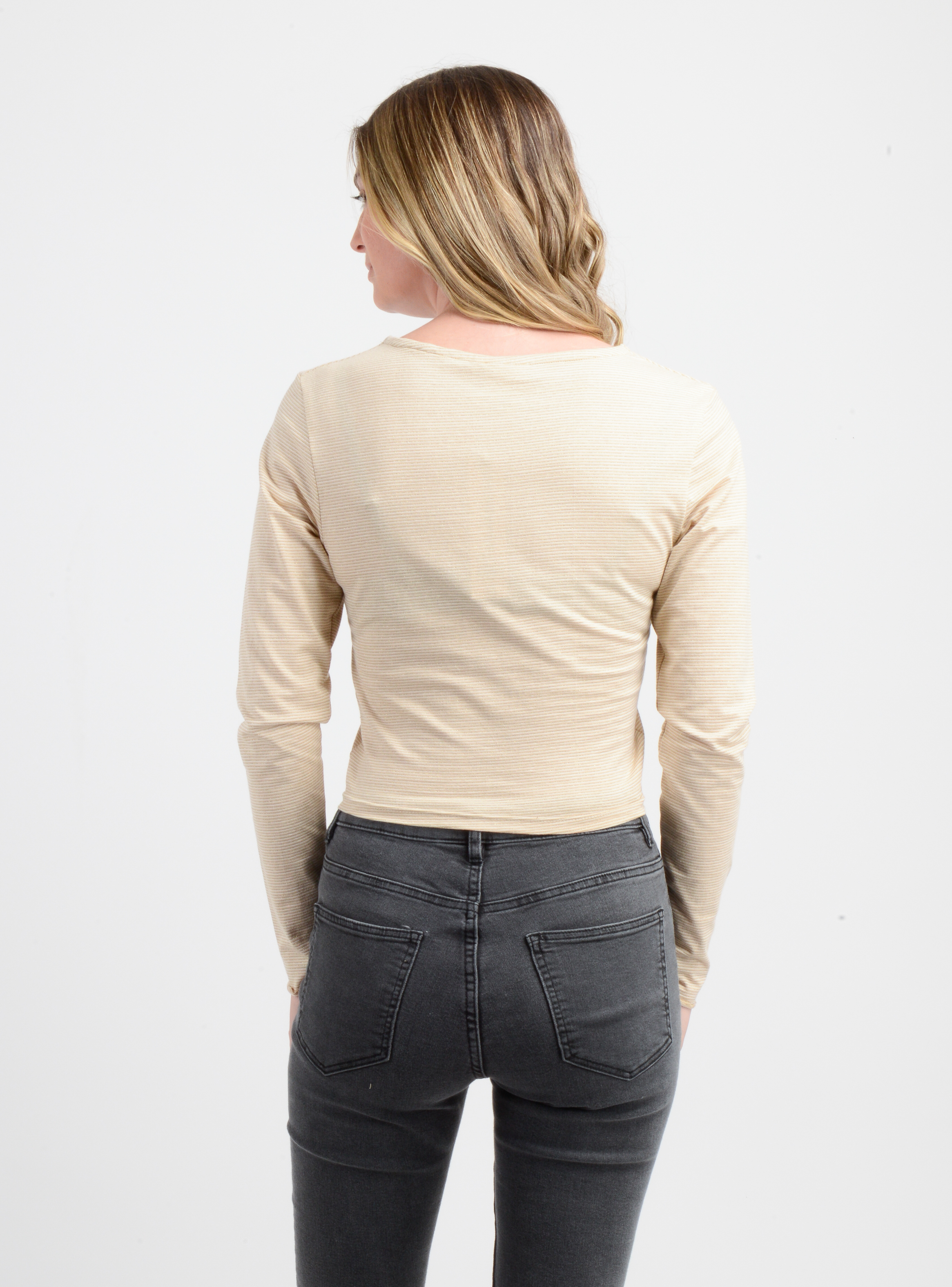 POLERA MANGA LARGA LEANNE BEIGE - 2