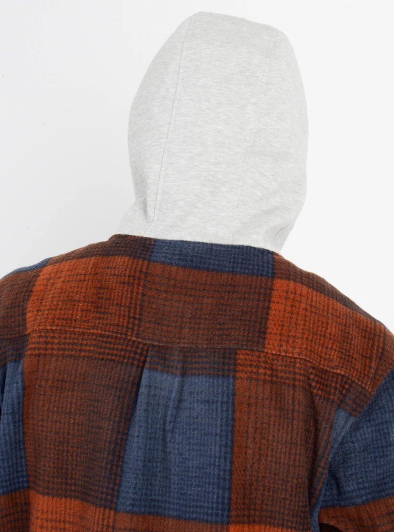 CAMISA POLAR CLAYTON HOOD AZUL - 5
