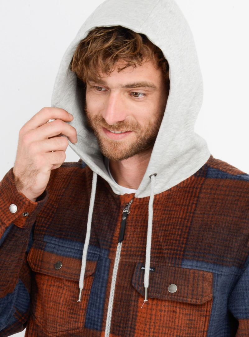 CAMISA POLAR CLAYTON HOOD AZUL - 6