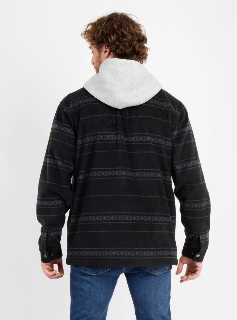 CAMISA POLAR REDMOND HOOD NEGRO - 2