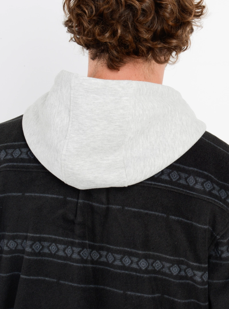 CAMISA POLAR REDMOND HOOD NEGRO - 5