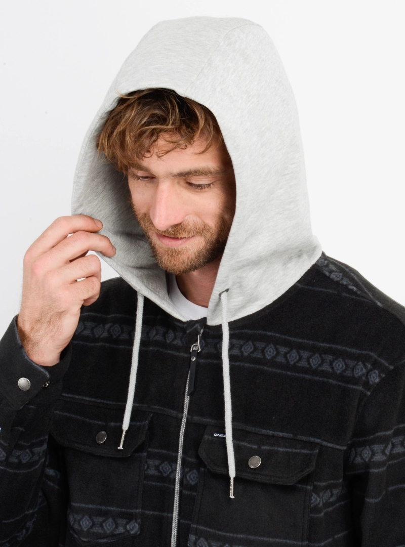 CAMISA POLAR REDMOND HOOD NEGRO - 6