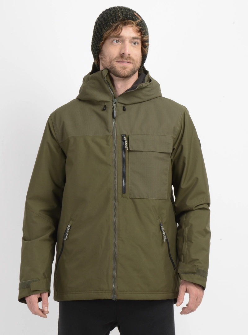 PARKA TECNICA UTILY HYBRID MAN  VERDE OSCURO 10K/10K - 1