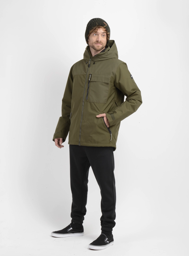 PARKA TECNICA UTILY HYBRID MAN  VERDE OSCURO 10K/10K - 3