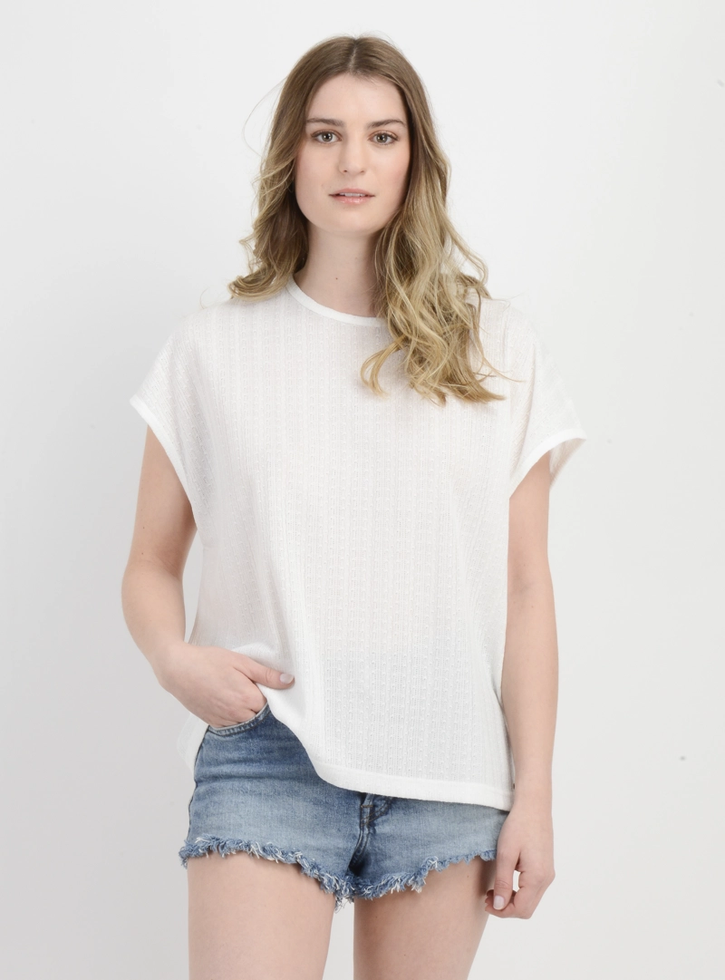 POLERA MANGA CORTA JULIE BLANCO - 1