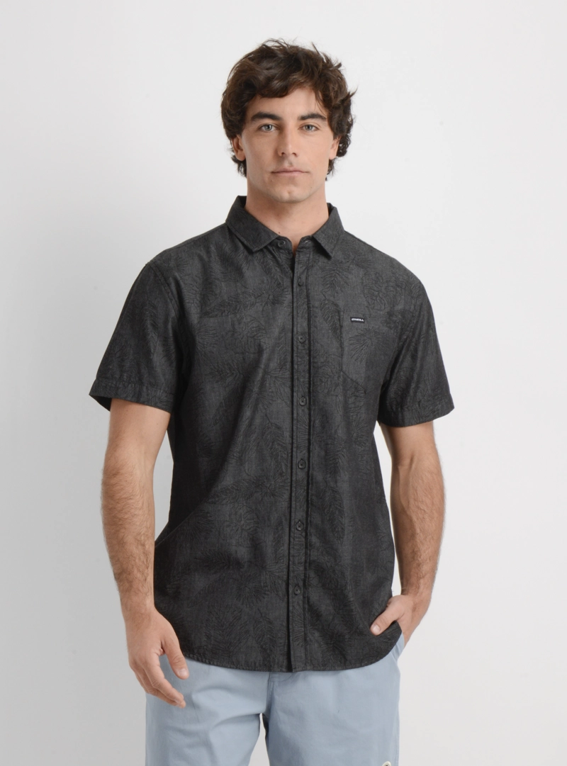 CAMISA MANGA CORTA PERSON GRIS OSCURO - 1