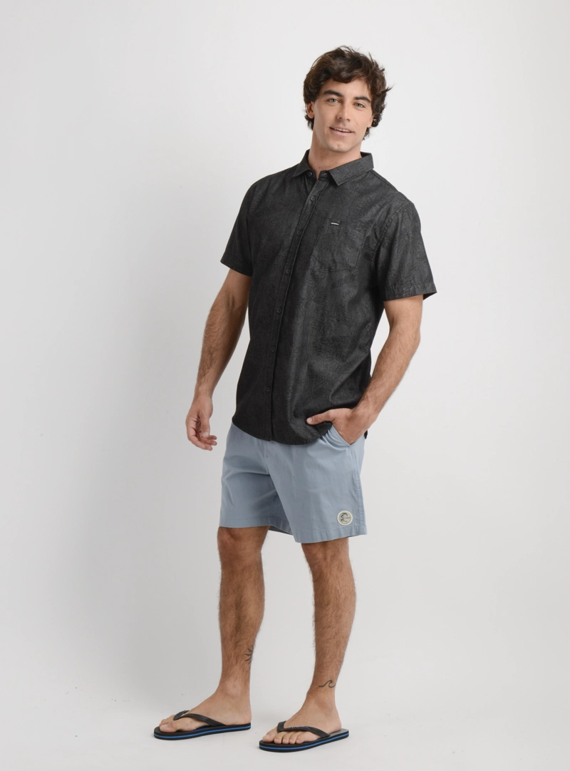 CAMISA MANGA CORTA PERSON GRIS OSCURO - 3