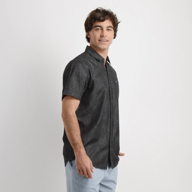 CAMISA MANGA CORTA PERSON GRIS OSCURO - 4